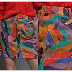 ✨FARM RIO✨CORDUROY✨BUTTON FRONT✨SKIRT✨